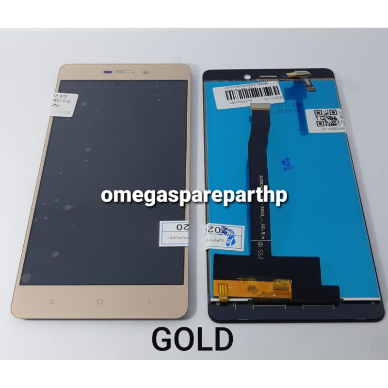 LCD+TS XIAOMI REDMI 3 / REDMI 3S / REDMI 3 PRO GOLD