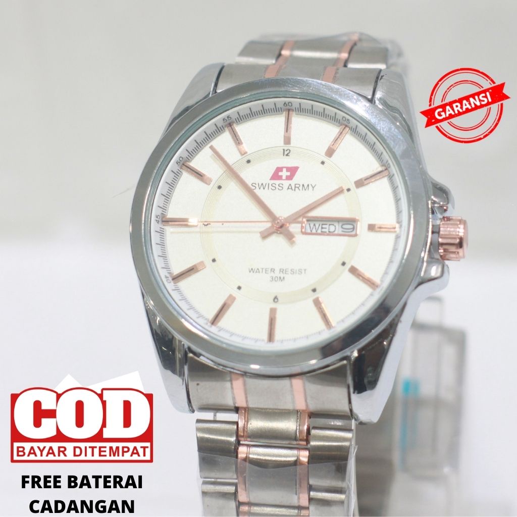 [COD] Jam Tangan Pria Analog Rantai Casual - Jam Tangan Pria Stainless Steel Aksesoris Fashion Impor