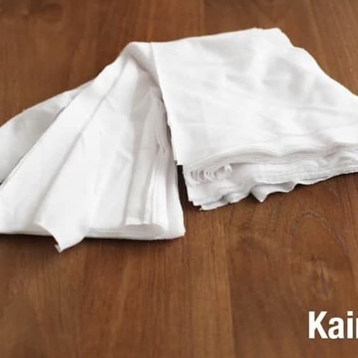Kain bal perca majun kaos potongan putih per 1kg