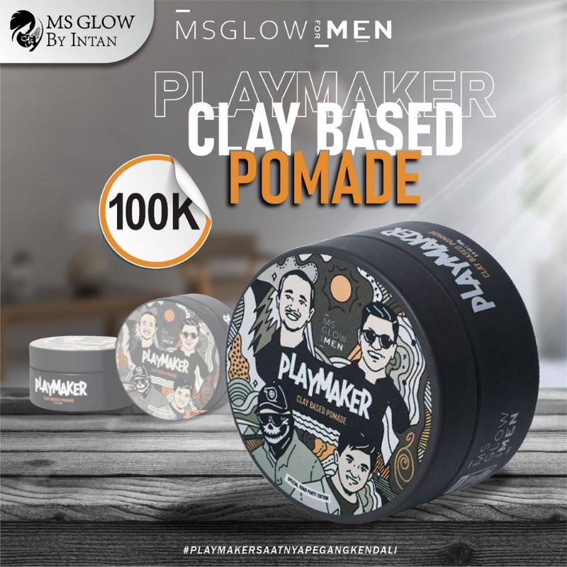 MS Glow for men Pomade playmaker 100% original (bisa cod)