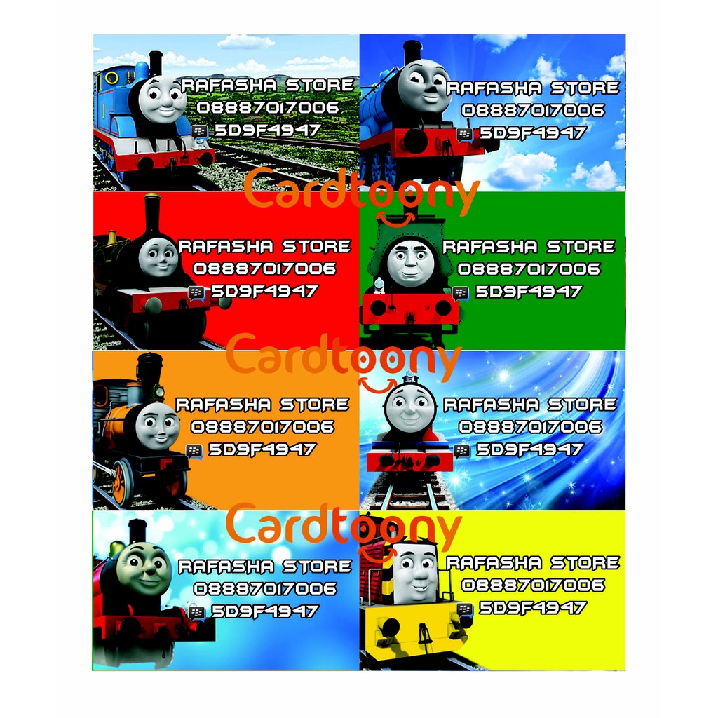 

Sticker / stiker label nama waterproof kartun Thomas & Friends