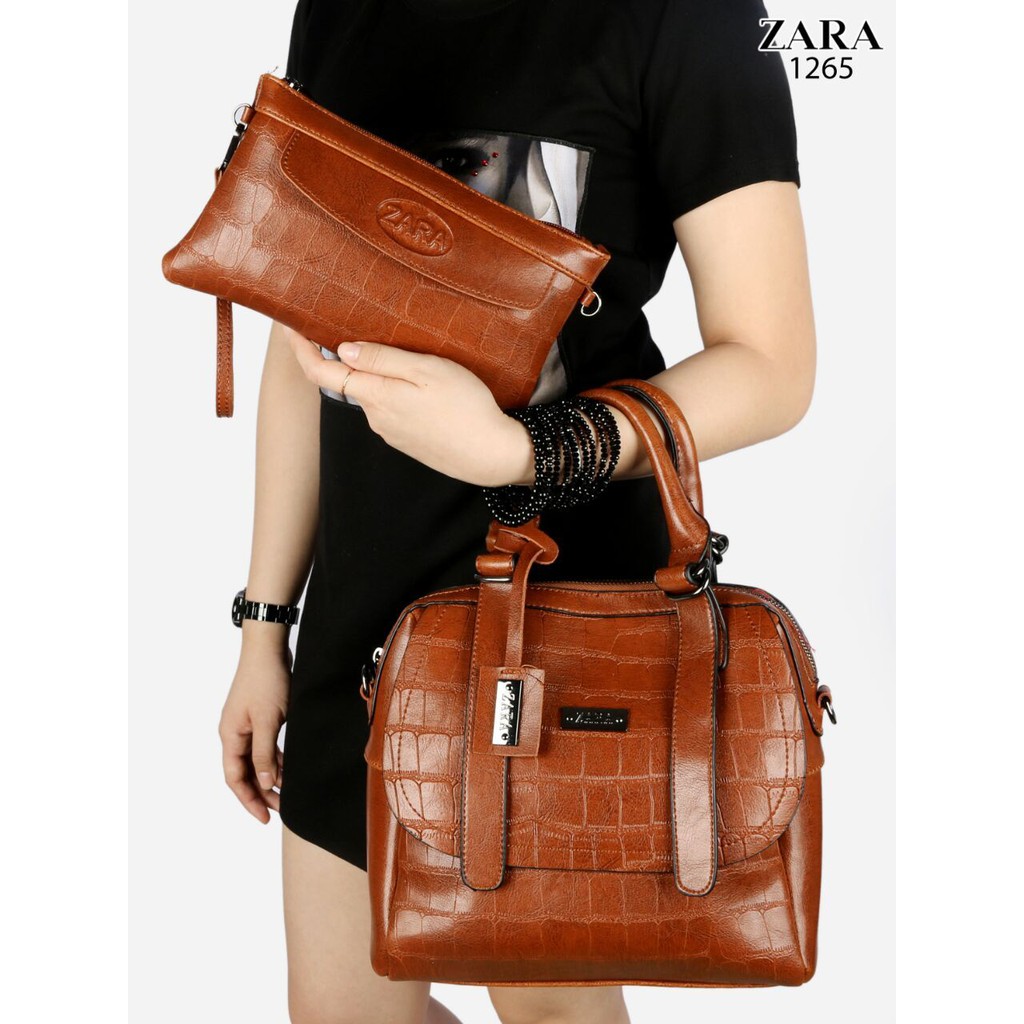 New arrival Tas wanita branded impor Batam merek ZARA Home Elegant 2in1 kode 1265 promo