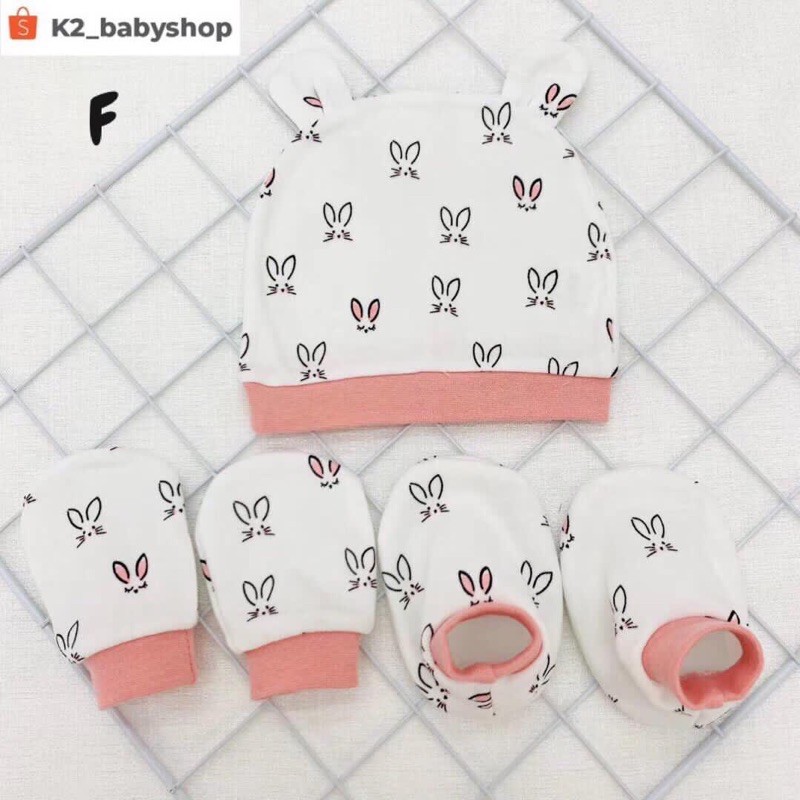 BABY K2 - BABY TOPI &amp; SARUNG TANGAN &amp; KAKI 3 IN 1 MEREK SUNNOZY KODE 00031