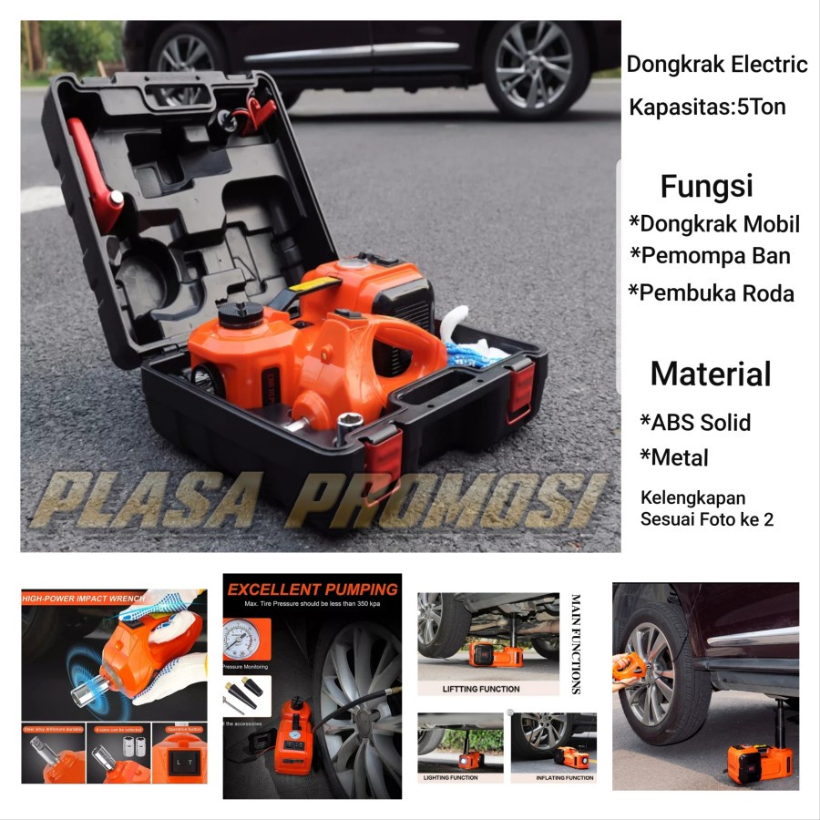DONGKRAK MOBIL ELEKTRIK 5TON / Electric Car Jack 5 Ton / Dongkrak Mobil 4 in 1 dongkrak mobil