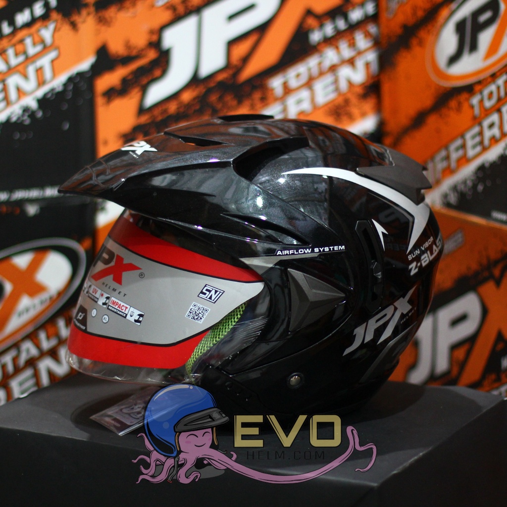 HELM JPX HALFFACE_JPX Z-BLAST  ORIGINAL HELM JPX ZBLAST SUPERMOTO JP HALFFACE - ONGKIR 2KG