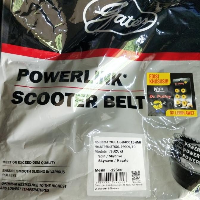 V-BELT GATES dan ROLLER Dr.Pulley SPIN/ SKYWAVE/ SKYDRIVE/ HAYATE yanshel21 Segera Dapatkan