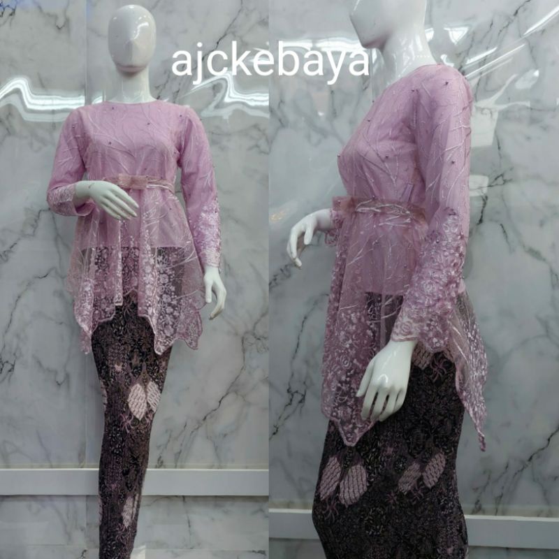 Kebaya Tille/Gomes Pita/Kebaya Modern/Setelan Kebaya Brokat/Kebaya Couple/Kebaya Terbaru-4