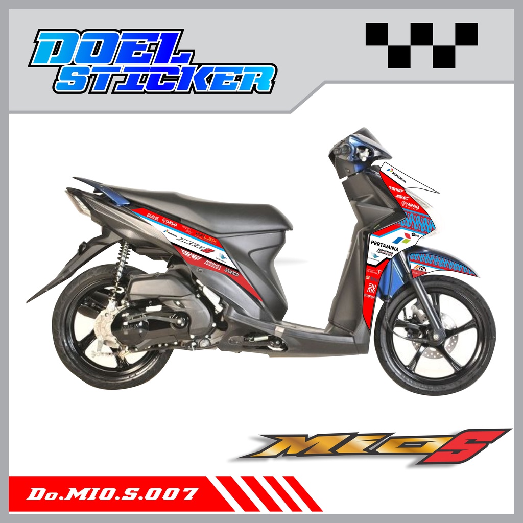 STICKER STRIPING YAMAHA MIO S - STICKER STRIPING LIST VARIASI HOLOGRAM , CROME YAMAHA MIO S DOEL 007