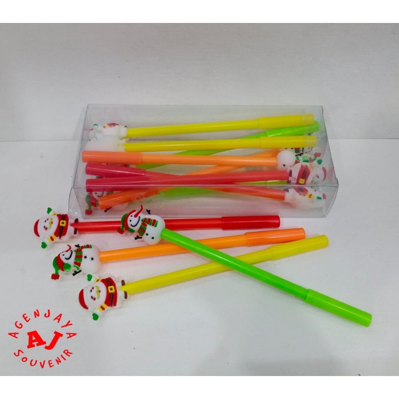 

BOLPEN NATAL WARNA HITAM GEL SANTA