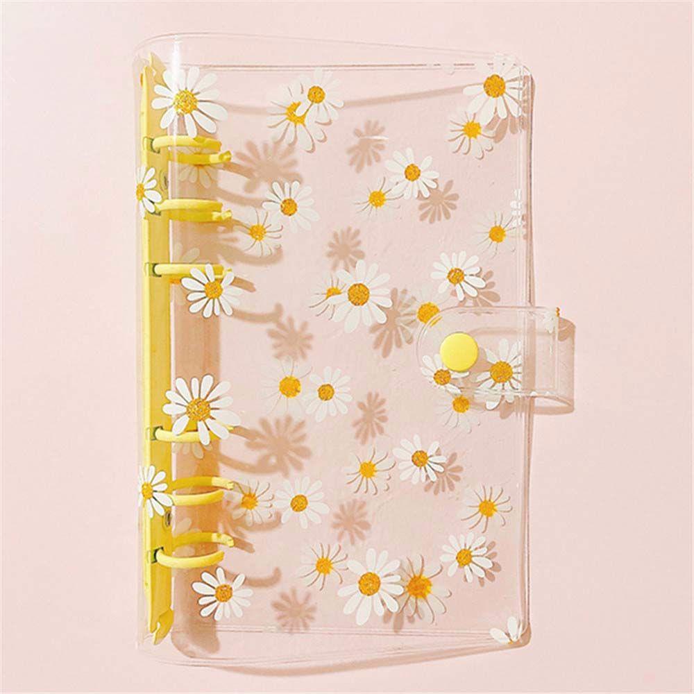 【 ELEGANT 】 Daisy Notebook Binder Kawaii School Supplies 6 Hole Journal Binder A6 A5 Student Stationery Notebook Cover