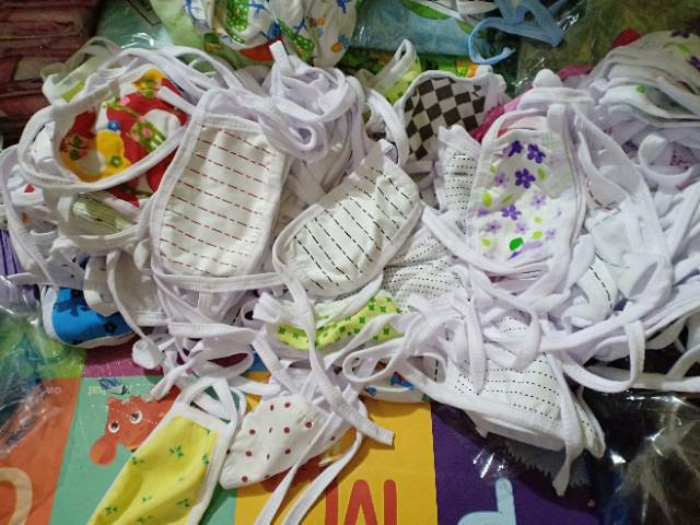 Masker anak bahan katun adem min 6pc