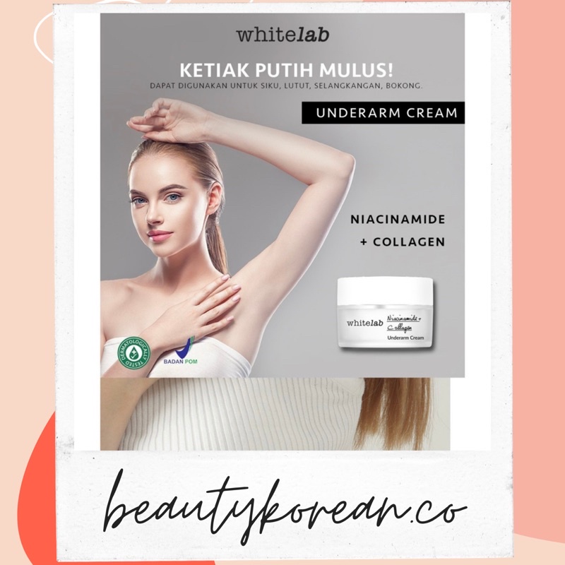 Whitelab Brightening Underarm Cream 20 Gr (Niacimide + Collagen)