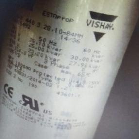 {{{{}}] kapasitor vishay, 25 kVAR, 415 V