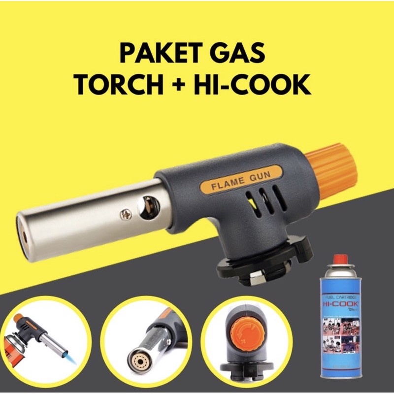 Flame Gun Original Portable Gas Torch Hi Cook Cocok Untuk di Dapur ( BTA-101 )
