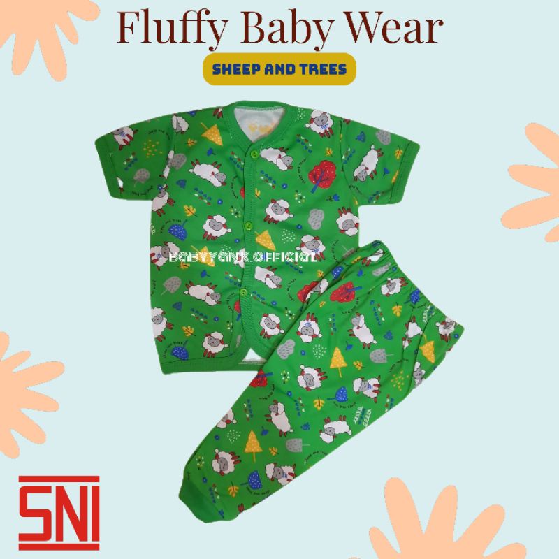 ♥BabyYank♥ Setelan Baju Bayi Unisex (0-12 Bulan) Set Baju Pendek dan Panjang BABY Setelan Baju Pendek + Celana Panjang Bayi / Setelan Baju Bayi