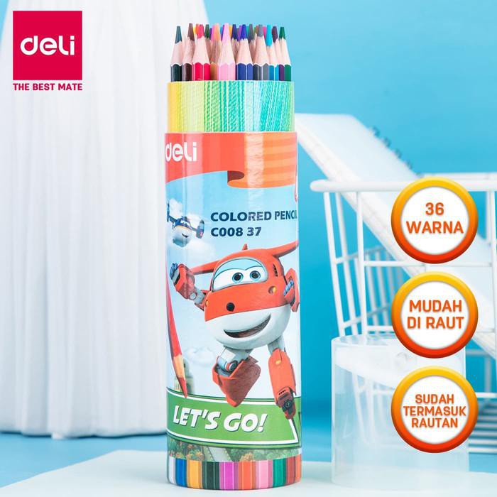 

PROMO - Deli Super Wings Pensil Berwarna Hexagonal Barrel 36 warna EC00837