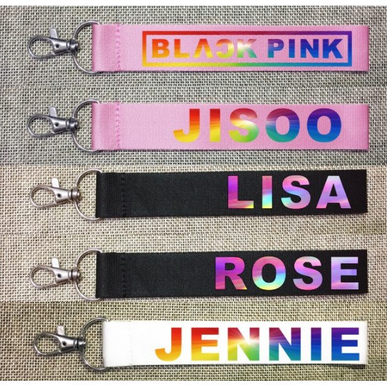 Kpop Blackpink Laser Lanyard Key Chain Cute Mobile Phone Strap Holder Fan Gift