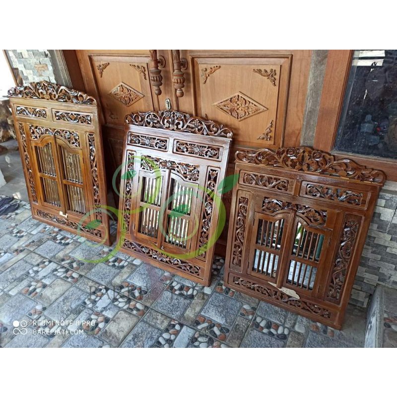 KREPYAK KAYU CERMIN JENDELA KAYU JATI