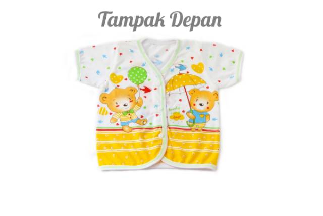 Baju Bayi Lengan Pendek/Baju Bayi Kancing Depan