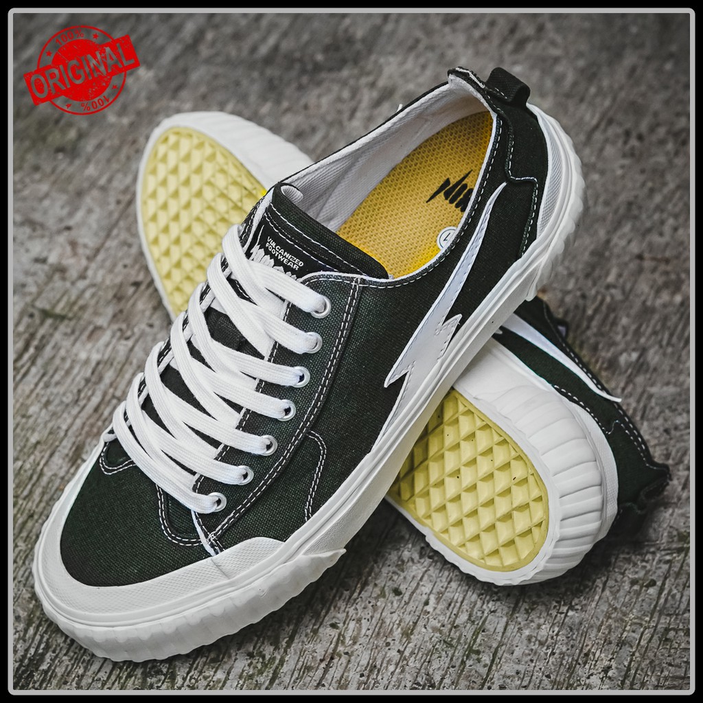 HOMSKIN ZEUS 2.0 GREEN ARMY LOW | SEPATU LOCAL | HOMSKIN ZEUS ORIGINAL