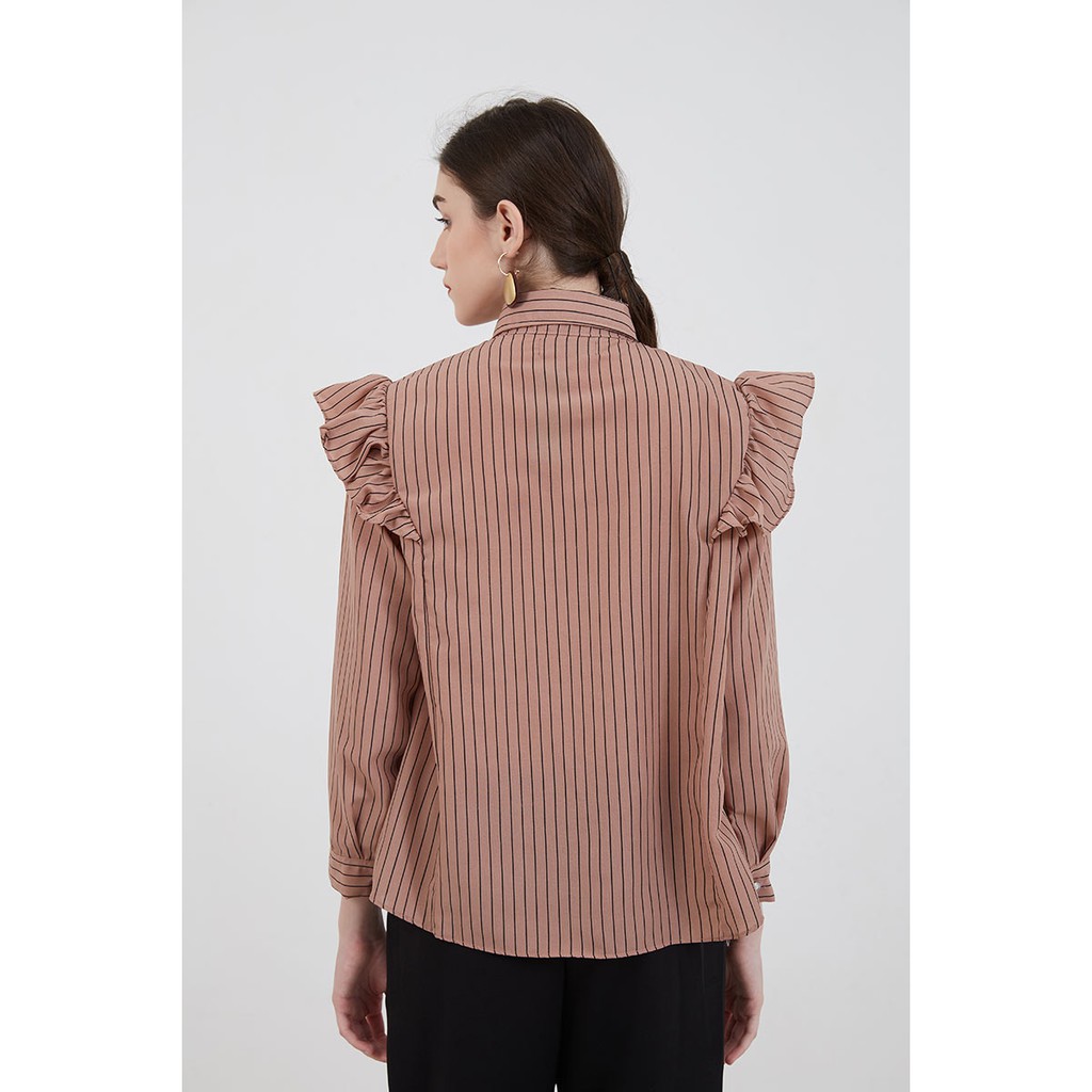 Berrybenka - Atasan Kemeja Wanita Sofia Muraka Stripes Shirt-1