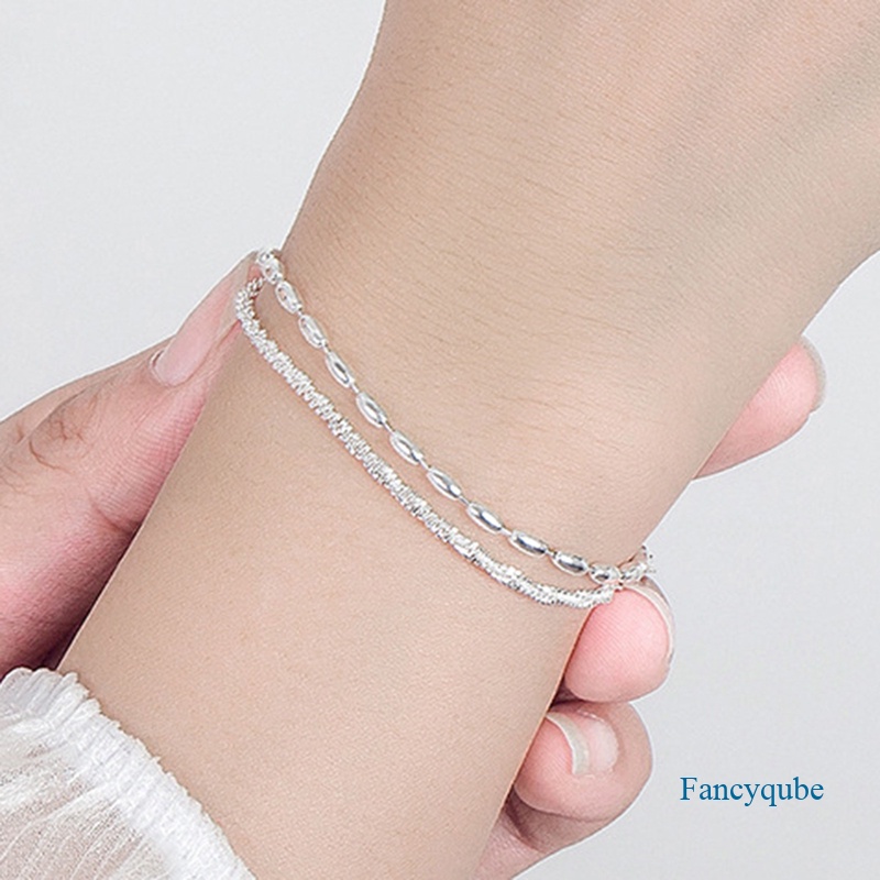 Gelang Sterling Silver 925 Model Double Layer Untuk Wanita