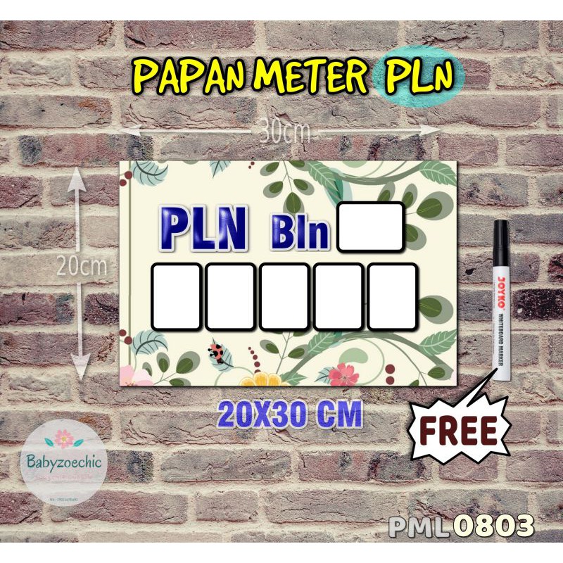 

Zoe Papan Meter Listrik PLN PAM motif Unik - Flower 03
