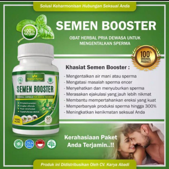 Jual Semen Booster Isi 30 Kapsul Obat Penyubur Dan Pengental Sperma