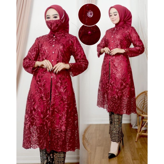 TUNIK FATIMAH | BAHAN TULLE BORDIR PREMIUM | By Ferry Menna