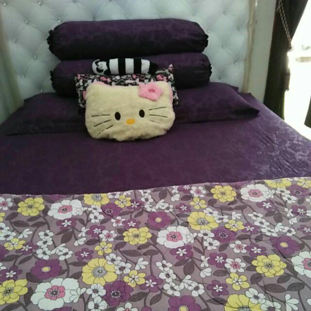Sprei Vallery Quincy Uk.160x200, T.30cm Orange,darkred,lime,violet,opal,purple,pink,golden,tosca