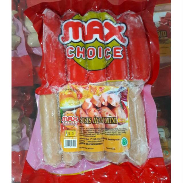 

maxchoice sosis ayam jumbo isi 10s 9cm 500gr