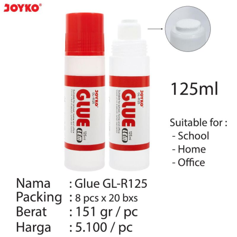 

glue gL-R125 joyko ( min order 30.000 boleh mix barang lain)