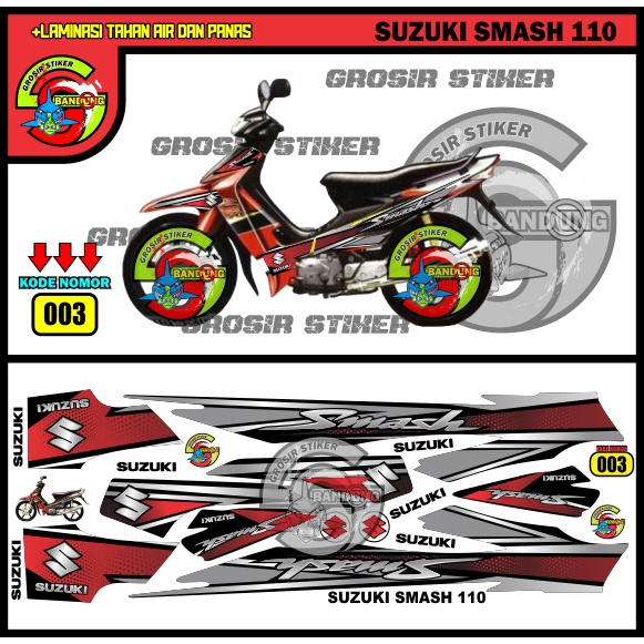 STRIPING MOTOR STIKER VARIASI SUZUKI SMASH 110