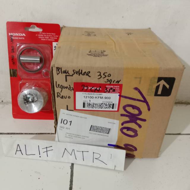 Blok seher legenda set piston kit original honda