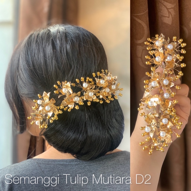 SEMANGGI TULIP MUTIARA D2 / aksesoris bali / hiasan sanggul / sanggul modern