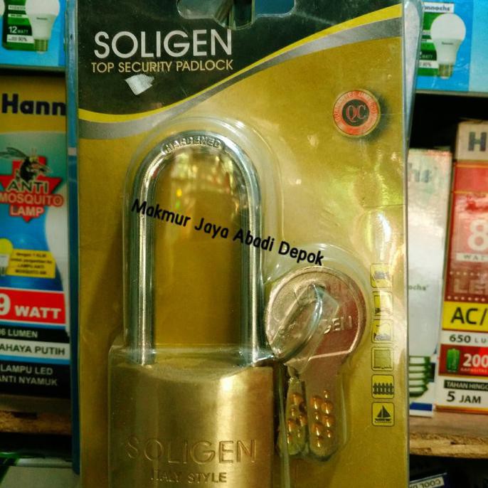 Gembok 40mm Panjang Soligen / gembok Soligen 40mm / gembok kuningan ratele992 Segera Dapatkan