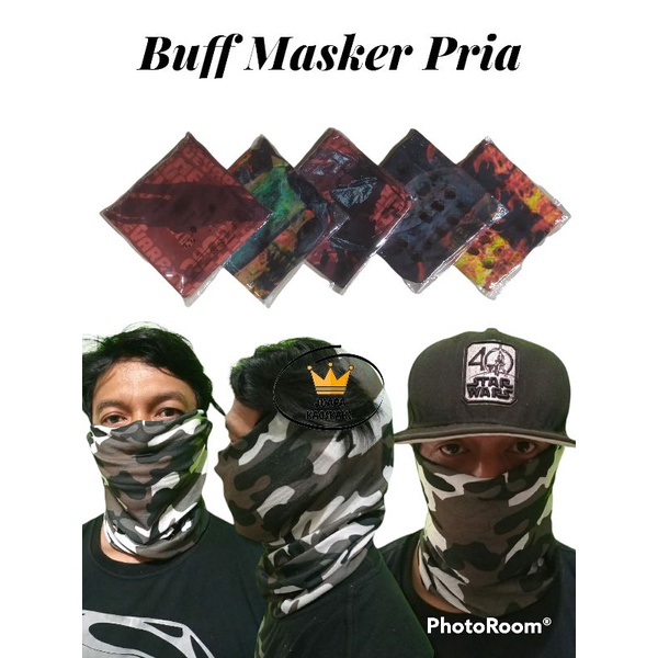 Buff Masker Pria Multifungsi Motif Random