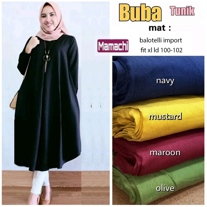 Buba Tunik - Fashion Muslim Atasan Long Tunik