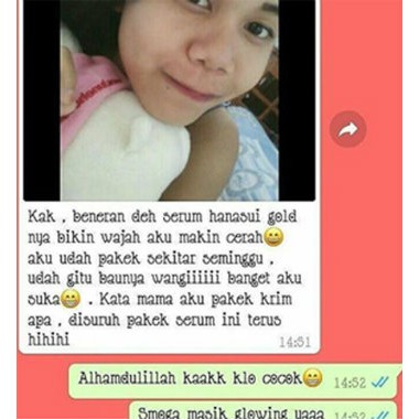 HANASUI SERUM GOLD WHITENING JAYA MANDIRI ORIGINAL BPOM 100%