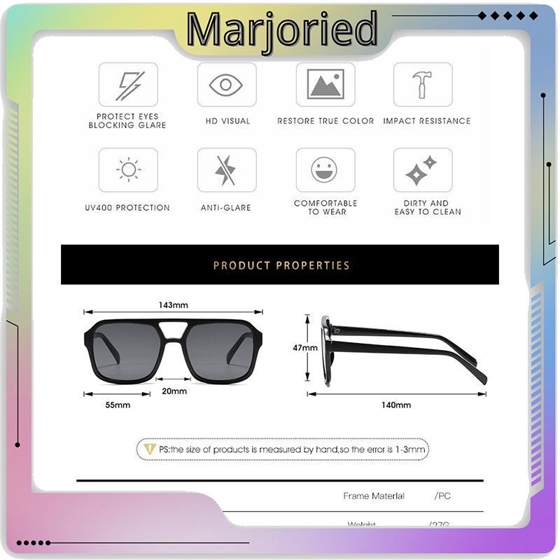 2022 Kacamata Hitam Aviator Retro Klasik Frame Kotak Besar Anti Uv Untuk Wanita-MJD