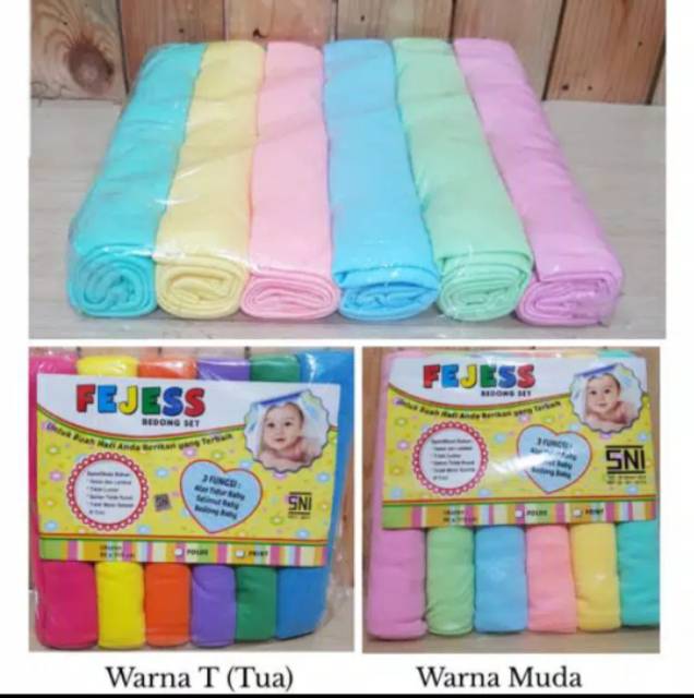 (6 pcs) bedong bayi polos  Felicia ,fejes,gold nagatina / selimut bedong bay/ kain pernel premium/ bedongan polos bayi i