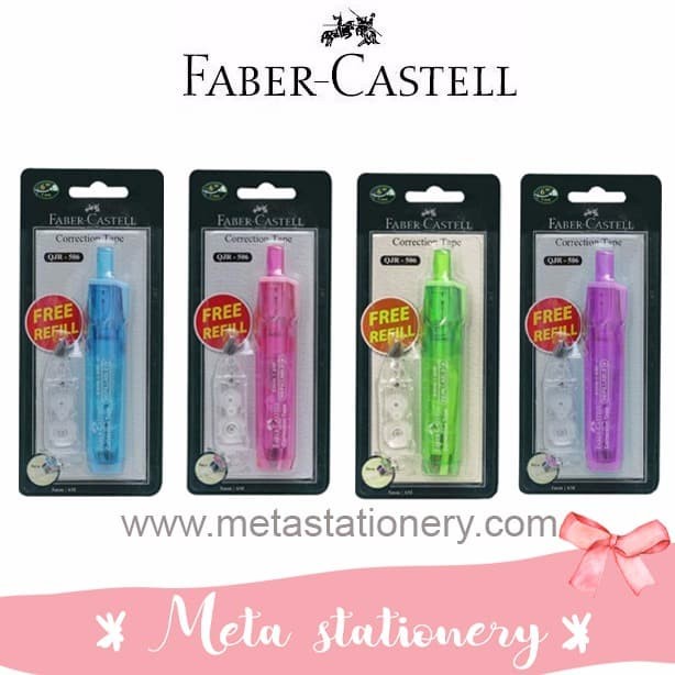 

Unik Correction Tape / Tipex Kertas Faber Castell Qjr-506 + 1 Refill Bagus