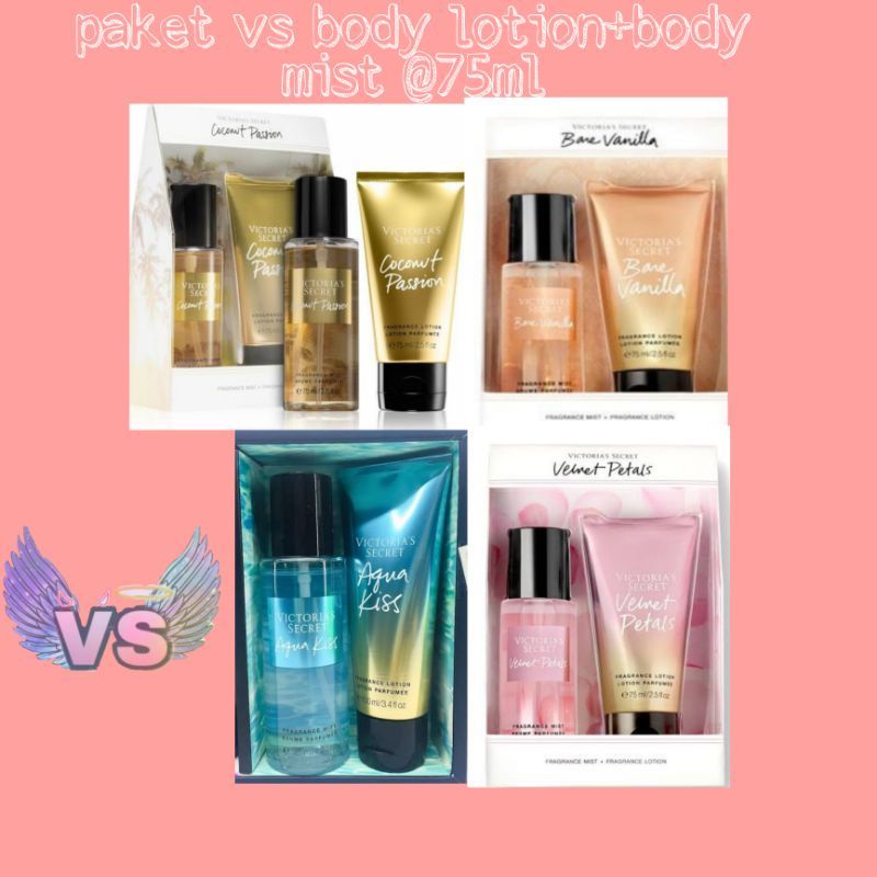 [BISA COD] PROMO Parfum Victoria Secret Paket Body Lotion + Body Mist 75 ml JAKARTAPARFUMID