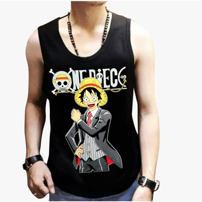 Kaos Singlet Distro Pria OnePiece || Kaos Distro Cowok || Kaos Distro Pria || Singlet Cowok