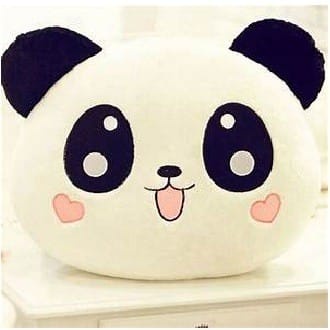 Boneka bantal panda / boneka kepala panda lucu dan imut / boneka bantal kepala