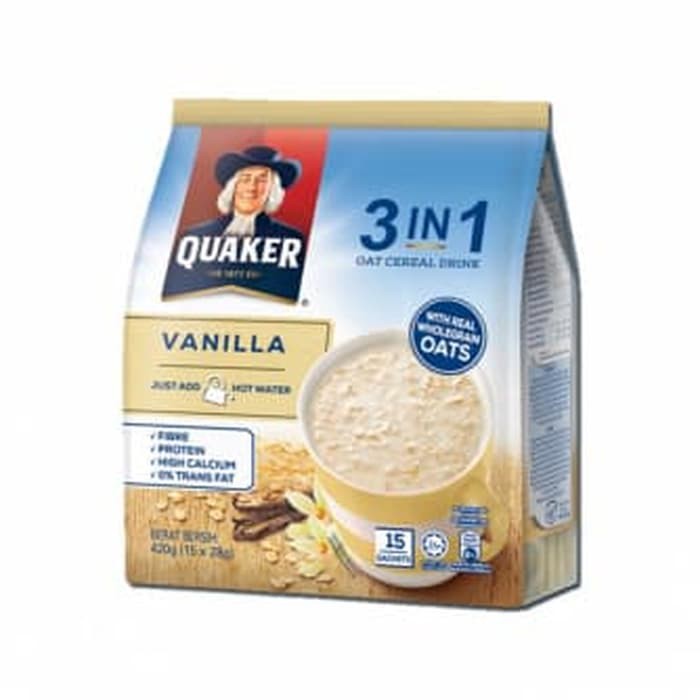 

#HANDCARRY Quaker 3in1 Oat Cereal Drink Vanilla 15sX28g - UFOHCR1622
