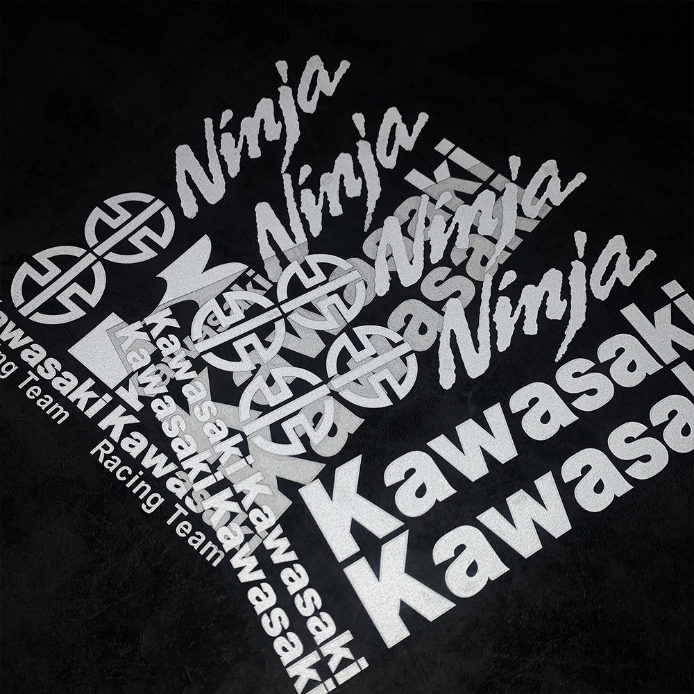 Kawasaki Motor Stiker Hadiah Kaca Depan Tubuh Reflektif Stiker Helm Aksesoris Motor untuk Ninja 400