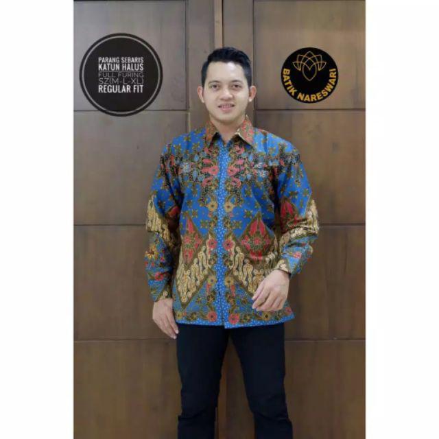 ( 1kg=5pcs) Parang Sebaris Ori Nareswari Kemeja Batik Lengan Panjang Batik Solo Seragam Batik Kerja