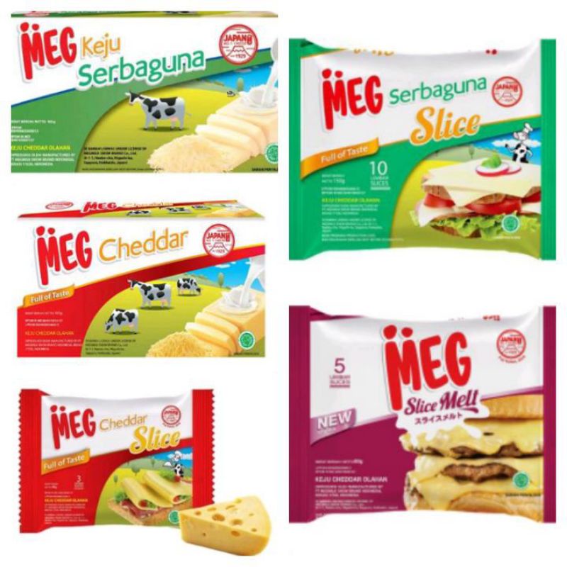 

Meg Keju Serbaguna 165gr / Keju MEG Slice 10's / Slice Melt / Cheddar 165gr / Slice Chedar