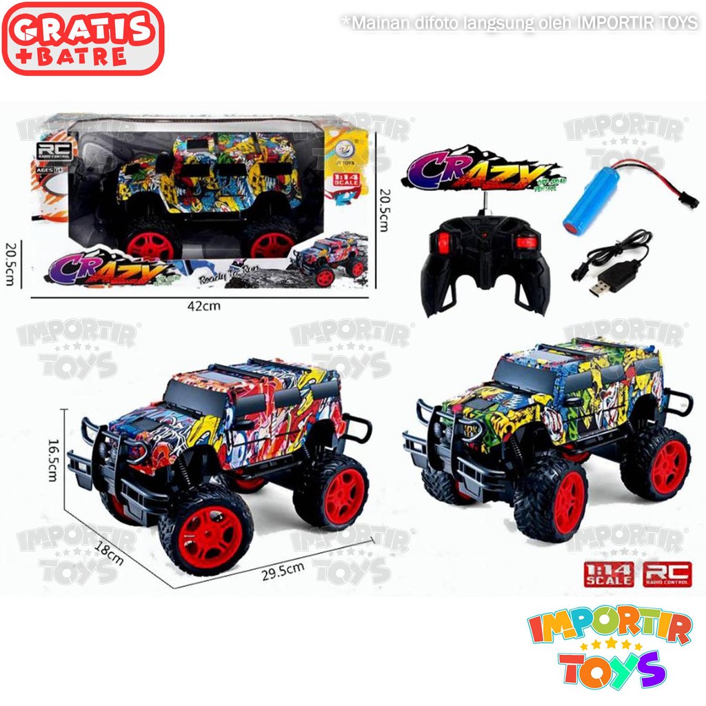 Mobil Remote Control Mainan Jumbo Off-Road Motif Graffiti Keren